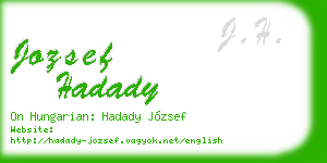 jozsef hadady business card
