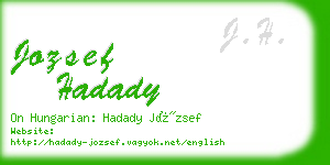 jozsef hadady business card